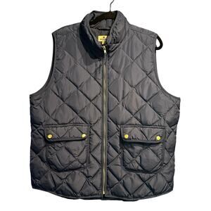 Woolrich Size XXL Down Quilted Vest Puffer Vest Navy Snap Pockets